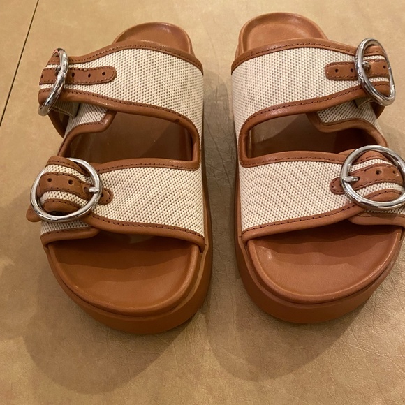 NWOT RAG & BONE GEO LEATHER PLATFORM SANDALS - Picture 6 of 7